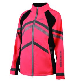 Weatherbeeta Reflective Softshell Fleece Lined Jacket Adults Pink