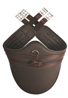 Hy Equestrian Waffle Stud Girth - Short - Brown