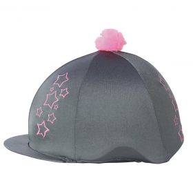 Hy Equestrian Stella Hat Cover - Grey Pink - HY