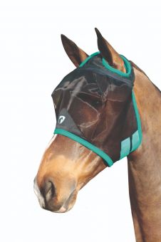 Hy Equestrian Mesh Half Mask without Ears Black/Blue - HY