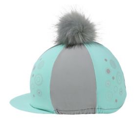Hy Equestrian DynaMizs Ecliptic Hat Cover - Mint - Grey -  HY