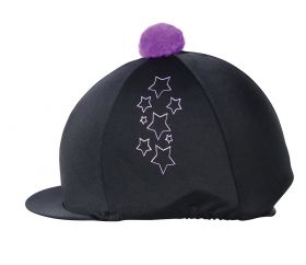 Hy Equestrian Stella Hat Cover - Black Purple - HY