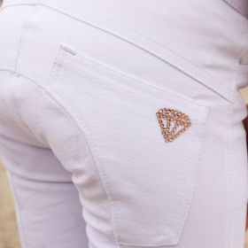 Hy Equestrian Cadiz Mizs Competition Breeches - White Silver - HY
