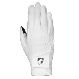Hy Equestrian Sparkle Touch Riding Gloves - White -  HY