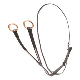 Hy Equestrian Rosciano Rose Gold Martingale-Black - Rose Gold-Pony Clearance - HY