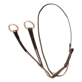 Hy Equestrian Rosciano Rose Gold Martingale - Brown -  HY