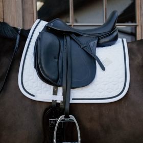 Kentucky Horsewear Glitter Rope Dressage Saddle Pad - White Black
