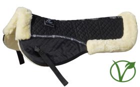 Rhinegold Luxe Fur Saddle Pad Black/Natural