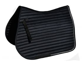 Rhinegold Diamante Channel Quilt GP Saddle Pad - Black -  Rhinegold