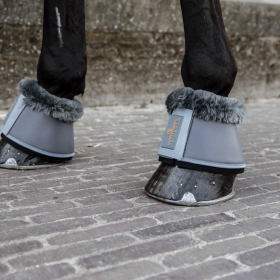 Kentucky Sheepskin Leather Overreach Boots - Grey - Kentucky Horsewear