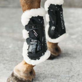 Kentucky Vegan Sheepskin Tendon Boots Bamboo Shield Elastic - Black -  Kentucky Horsewear