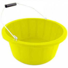 Perry Premium Range Shallow Feeder Buckets - Yellow