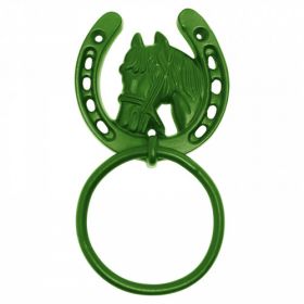 Perry Horse Shoe Tie Rings on Plate - Forest Green