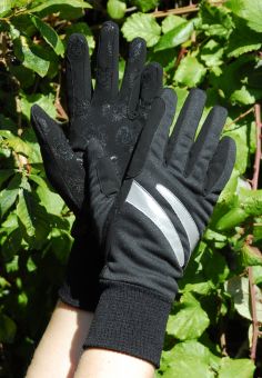 Rhinegold Reflective Winter Gloves-Black-Small - Rhinegold