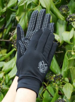 Rhinegold Spandex/Lycra Multi-Purpose Gloves With Silicone Palm Black