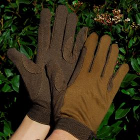 Rhinegold Cotton Pimple Palm Gloves Brown -  Rhinegold