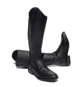 Rhinegold Elite Extra Short Luxus Leather Riding Boot Black - Rhinegold