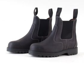Rhinegold Tec Steel Toe Safety Boots- Unisex Ladies 4-Mens 12 Black