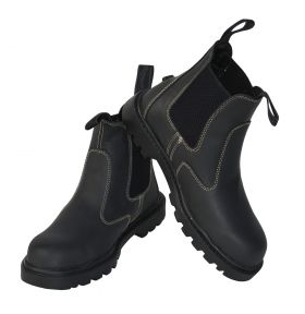 Rhinegold Nero Steel Toe Cap Boots - Black -  Rhinegold