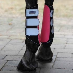 Weatherbeeta Reflective Single Lock Brushing Boots-Fluorescent Pink-Pony -  WeatherBeeta