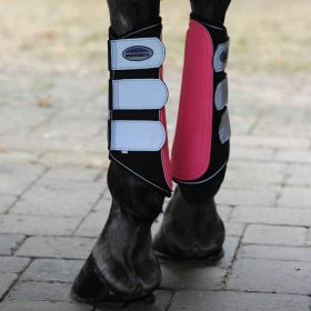 Weatherbeeta Reflective Single Lock Brushing Boots-Fluorescent Pink-Cob -  WeatherBeeta