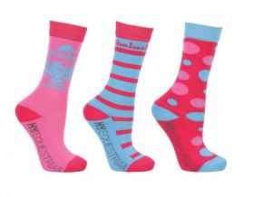 Hy Equestrian Thelwell Collection Children’s All Rounder Socks (Pack of 3) - HY