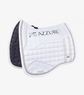 Premier Equine Azzure Anti-Slip Satin Dressage Square - White