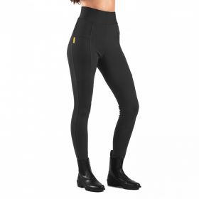 Whitaker Alderley Ladies Riding Tights with Silicone Knee Patches - Black