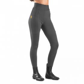 Whitaker Alderley Ladies Riding Tights with Silicone Knee Patches - Grey