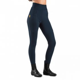 Whitaker Alderley Ladies Riding Tights with Silicone Knee Patches - Navy