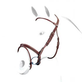 Equipe Flash Bridle with Rolled Leather Browband BR39