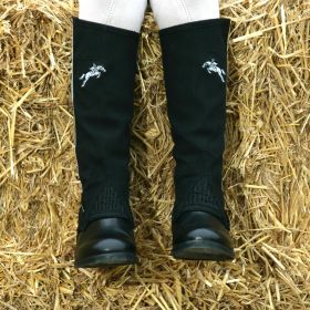 Tuffa Shetland Amara Half Chaps-Black - Silver-Medium - Tuffa Boots