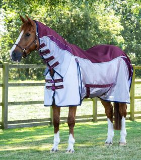 Premier Equine Buster Stay-Dry Super Lite Fly Rug with Surcingles - Wine -  Premier Equine