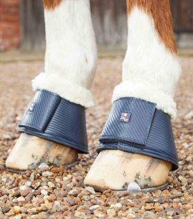Premier Equine Carbon Tech Techno Wool Over Reach Boots - Navy