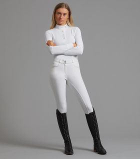 Premier Equine Cassa Ladies Full Seat Gel Riding Breeches White -  Premier Equine