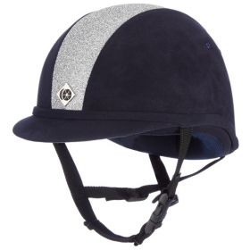 Charles Owen YR8 Sparkly Riding Hat Navy - Silver