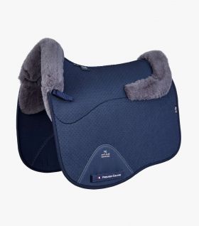 Premier Equine Close Contact Airtechnology Shockproof Wool European Saddle Pad Dressage Square Navy/Grey Wool -  Premier Equine
