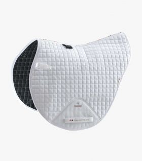 Premier Equine Close Contact Cotton Cross Country Saddle Pad - White