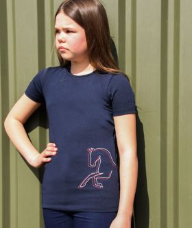 Hy Equestrian Richmond Collection T-Shirt Childs Navy - HY