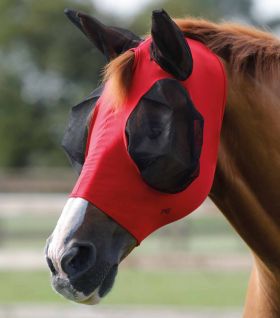 Premier Equine Comfort Tech Lycra Fly Mask Red