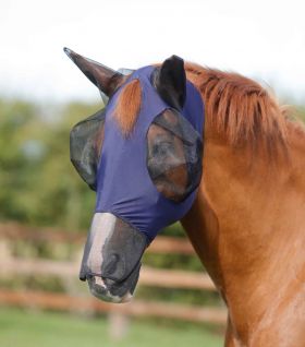 Premier Equine Comfort Tech Lycra Fly Mask Xtra Navy