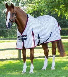 Premier Equine Cotton Stable Sheet Red Check -  Premier Equine
