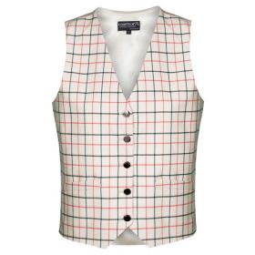 Equetech Classic Tattersall Check Waistcoat - Red Black Check