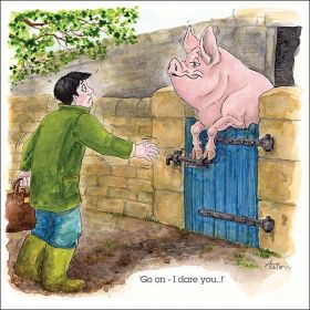 James Herriot Greeting Card - Go On I Dare You
