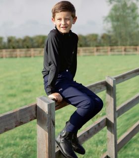 Premier Equine Derby Boys Riding Breeches-Navy-13-14 Years - Europe 158-164cm - Premier Equine