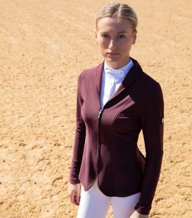 Premier Equine Finio Ladies Competition Show Jacket - Plum -  Premier Equine