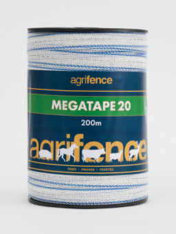 Agrifence Megatape Reinforced Tape (H4758) - White - 20mm x 200m