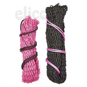 Elico Little Piggy Haynet Large Black with Pink Rope