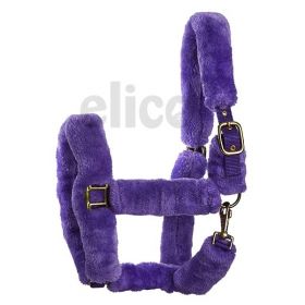 Elico Kingston Headcollars - Purple with Purple Fur Covering