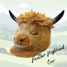 Equetech Heather Highland Cow Hat Silk